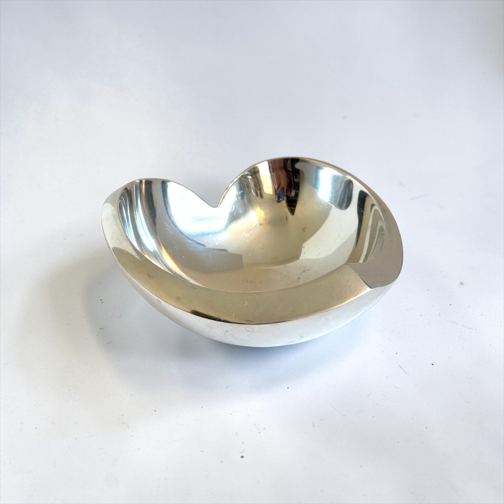 Nambe‎ Love Heart Bowl 543 Sean OHara Silver Alloy 8.5 Inch MCM Decorative Dish